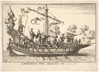 Placa 3: Capitão do exército de Chalchis Capitana del armata de Colco, da série 