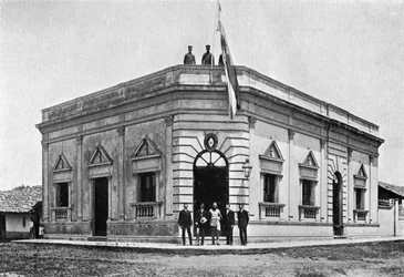 Escritório de magistrados da polícia, Carapegua, Paraguai, 1911