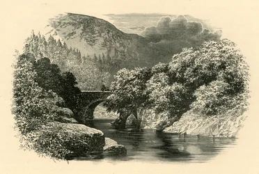 Ponte de Aberglaslyn, Gales do Norte, c1890.
