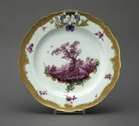 Prato de porcelana do Serviço Orlov, ca 1770
