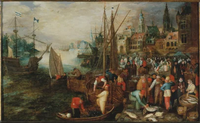 Porto de Antuérpia, 1600.