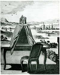 Tenda portátil tipo de câmera obscura, 1764