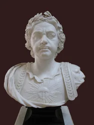 Busto de retrato do imperador Pedro, o Grande, meados do século XVIII.