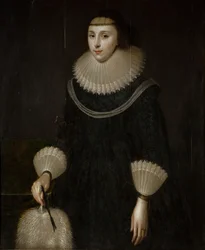 Retrato De Uma Senhora Com Um Leque, 1600-1650.