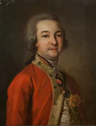 Retrato de Alexander Khrapovitsky 1749-1801, senador e autor, segunda metade do século XVIII.