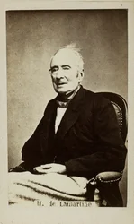 Retrato de Alphonse de Lamartine 1790-1869, 1860s.