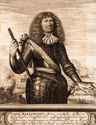 Retrato de Carl von Rabenhaupt 1602-1675 De: Cena da Guerra, 1675.