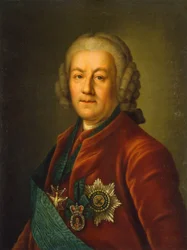 Retrato do conde Alexey Petrovich Bestuzhev-Ryumin 1693-1766, depois de 1757