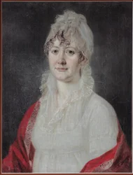 Retrato de Elizaveta Alexeevna Arsenyeva, née Stolypina 1773-1845, início do século XIX