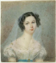 Retrato de Ewelina Hanska, née Rzewuska 1801-1882, década de 1820.
