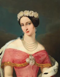 Retrato da grã-duquesa Alexandra Iosifovna de Saxe-Altenburg 1830-1911.