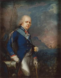 Retrato do Grão-Duque Constantino Pavlovich da Rússia 1779-1831 antes da Batalha de Novi, 1799
