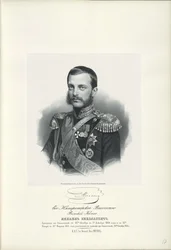 Retrato do Grão-Duque Michael Nikolaevich da Rússia 1832-1909, 1858