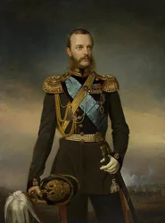 Retrato do Grão-Duque Michael Nikolaevich da Rússia 1832-1909, início da década de 1860