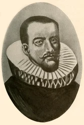 Retrato de Henry Hudson, navegador inglês em plissado, 1609, 1937.