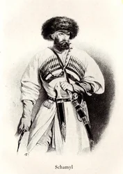 Retrato do Imam Shamil 1799-1871, século XIX