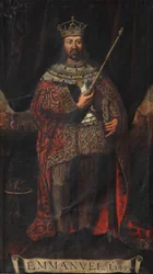 Retrato de Manuel I de Portugal 1469-1521, 1495.