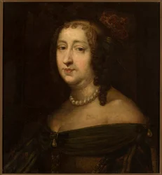 Retrato de Marie Louise Gonzaga 1611-1667, Rainha da Polônia, meados do séc..