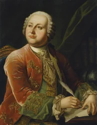 Retrato de Mikhail V. Lomonosov 1711-1765, segunda metade do século XVIII
