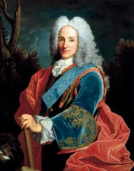 Retrato de Filipe V, rei de Espanha (1683-1746). Pintura anónima, arte barroca. óleo sobre tela.