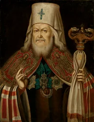 Retrato de Platão II Levshin, o Metropolita de Moscou 1737-1812, 2ª metade do séc..