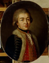 Retrato do príncipe Stepan Borisovich Kurakin 1754-1805, segunda metade do século XVIII.