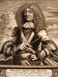 Retrato do príncipe Walrad de Nassau-Usingen 1635-1702 De: local da guerra, 1675.