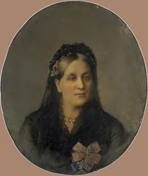 Retrato da princesa Maria Alexandrovna Dolgorukaya, née Apraxina 1816-1892, segunda metade dos 19