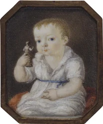 Retrato de Sergey Ivanovich Volkov quando criança, ca 1808