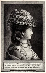 Retrato de Sophie Dorothea de Württemberg, no início do século XIX.