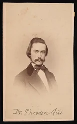 Retrato de Theodore Nicholas Gill 1837-1914, por volta de 1860.