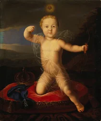 Retrato de Tsarevich Peter Petrovich da Rússia 1715-1719, primeiro trimestre do 19º cen.