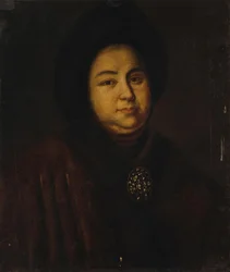 Retrato da czarina Evdokiya Feodorovna Lopukhina 1669-1731, esposa do czar Pedro I da Rússia, 1