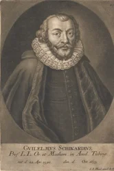 Retrato de Wilhelm Schickard 1592-1635.