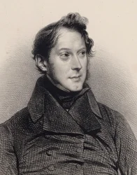 Retrato do pianista e compositor Amédée Méreaux 1802-1874.