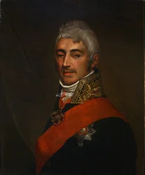 Retrato do poeta Ivan Ivanovich Dmitriev 1760-1837, década de 1810
