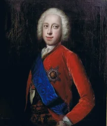 Retrato do czar Pedro III da Rússia 1728-1762, segunda metade do século XVIII.