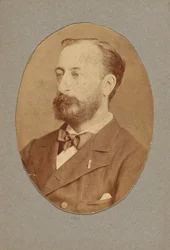 Retrato do compositor Camille Saint-Saëns 1835-1921, c. 1880.