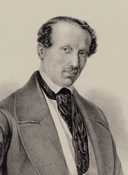 Retrato do compositor Hans Christian Lumbye 1810-1874, c. 1850.