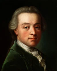 Retrato do compositor Wolfgang Amadeus Mozart 1756-1791, c. 1789
