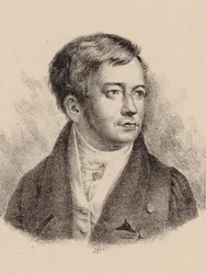 Retrato do organista e compositor Friedrich Schneider 1786-1853.