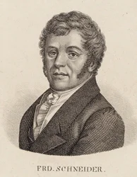 Retrato do organista e compositor Friedrich Schneider 1786-1853.