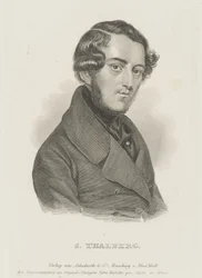 Retrato do pianista e compositor Sigismund Thalberg 1812-1871, c. 1850