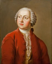 Retrato do estudioso Mikhail V. Lomonosov 1711-1765, início do século XIX.