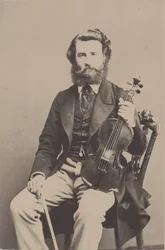 Retrato do violinista e compositor Alfred Holmes 1837-1876.