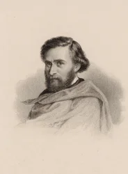 Retrato do violinista e compositor Anton Wallerstein 1813-1892.