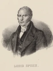 Retrato do violinista e compositor Louis Spohr 1784-1859, c. 1840.