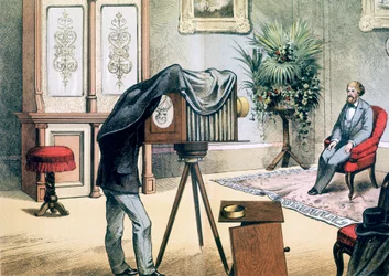 Estúdio fotógrafos de retratos, c1880