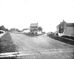 Posição ocupada pelos atiradores da União em Gettysburg, Pensilvânia, EUA, c1900.