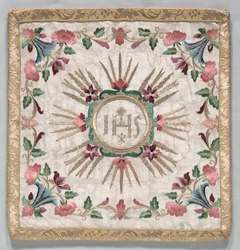 Bolsa para a capa de cálice, década de 1700.